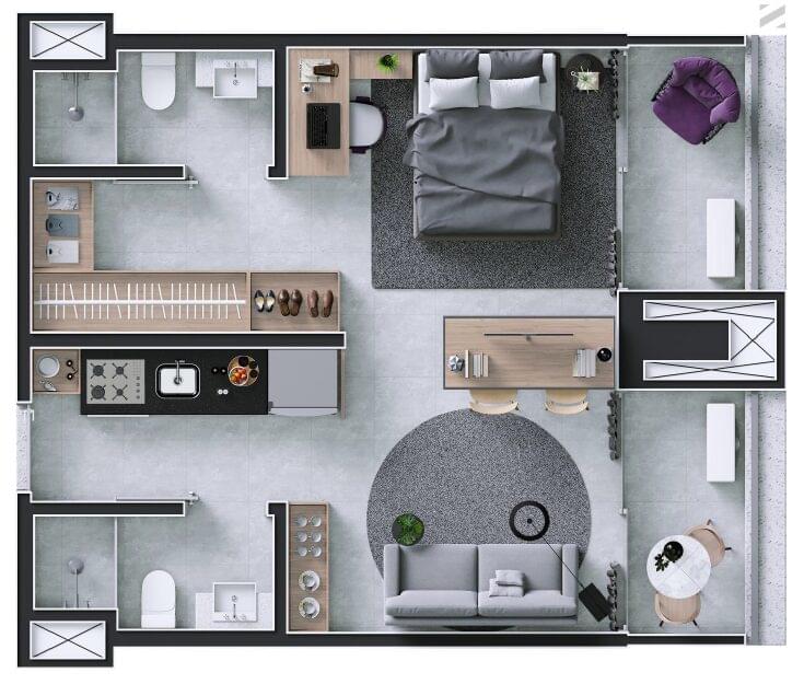 Almagah 227 - Planta Planta 40m²
