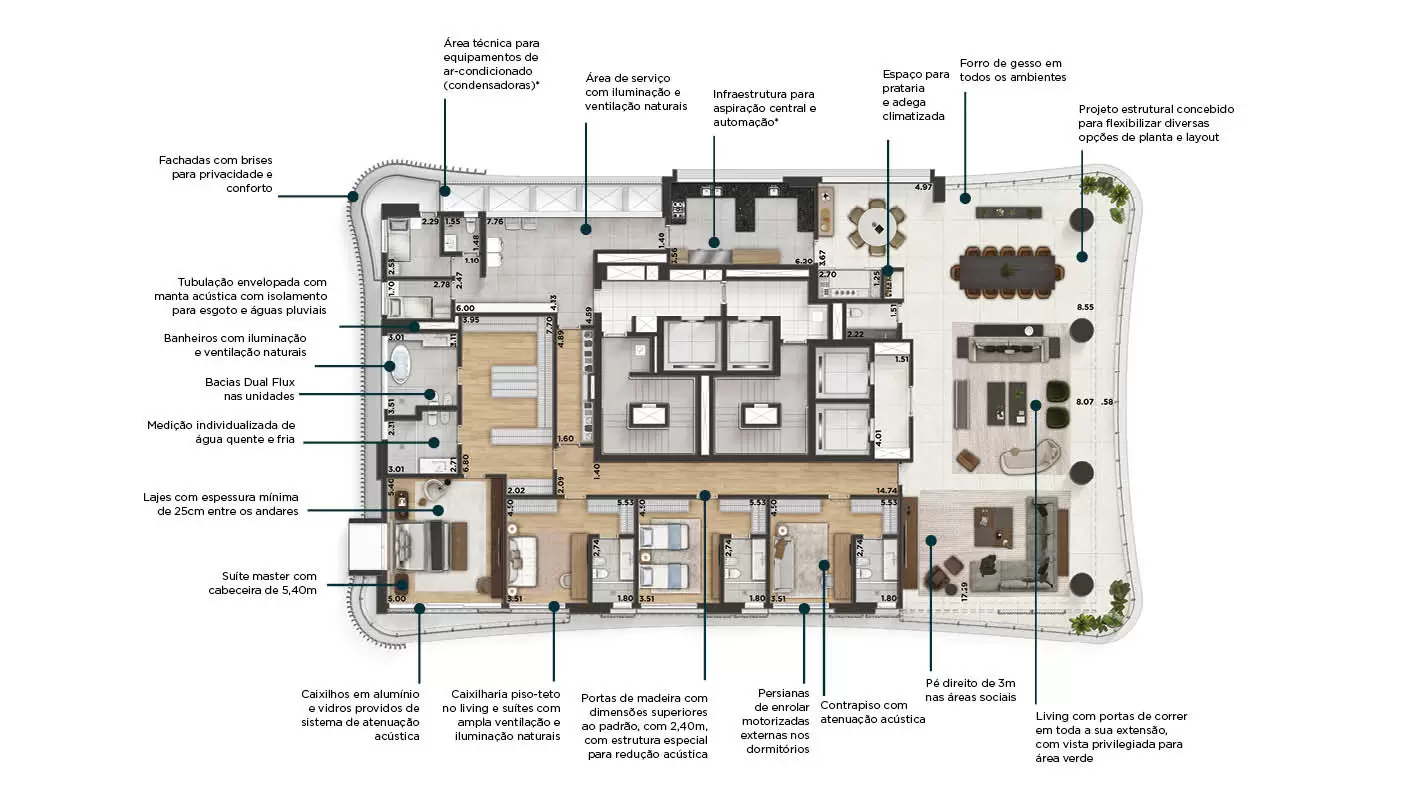 VIZCAYA Itaim - Planta Planta de 541 m²