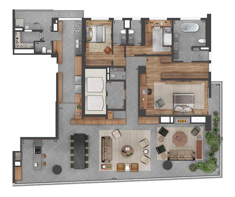 Planta Opção 3