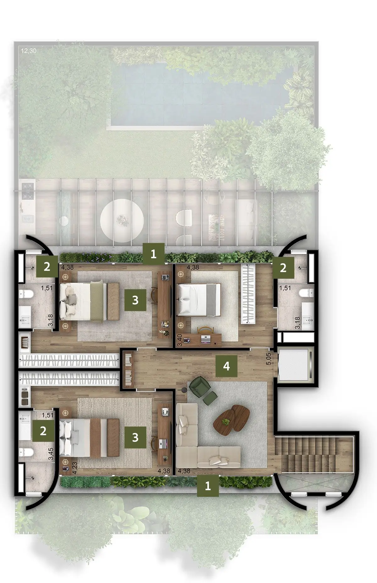 RELVA Alto de Pinheiros - Planta Planta 1º Pavimento da Casa 06