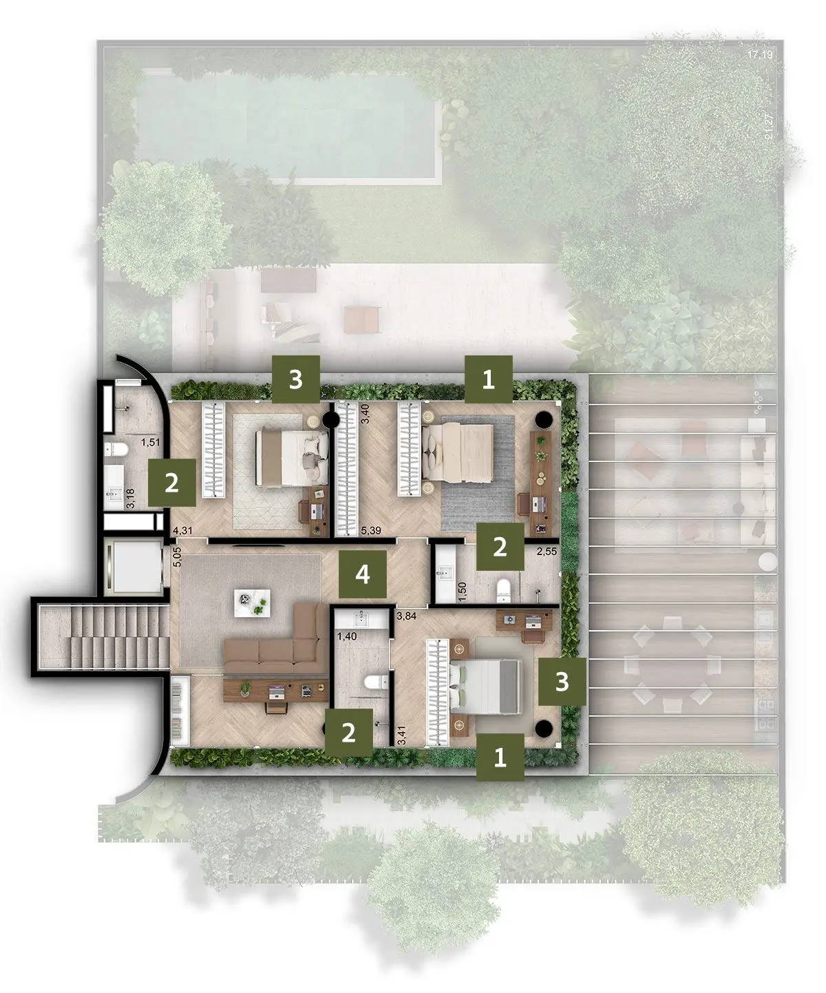 RELVA Alto de Pinheiros - Planta Planta 1º Pavimento da Casa 08