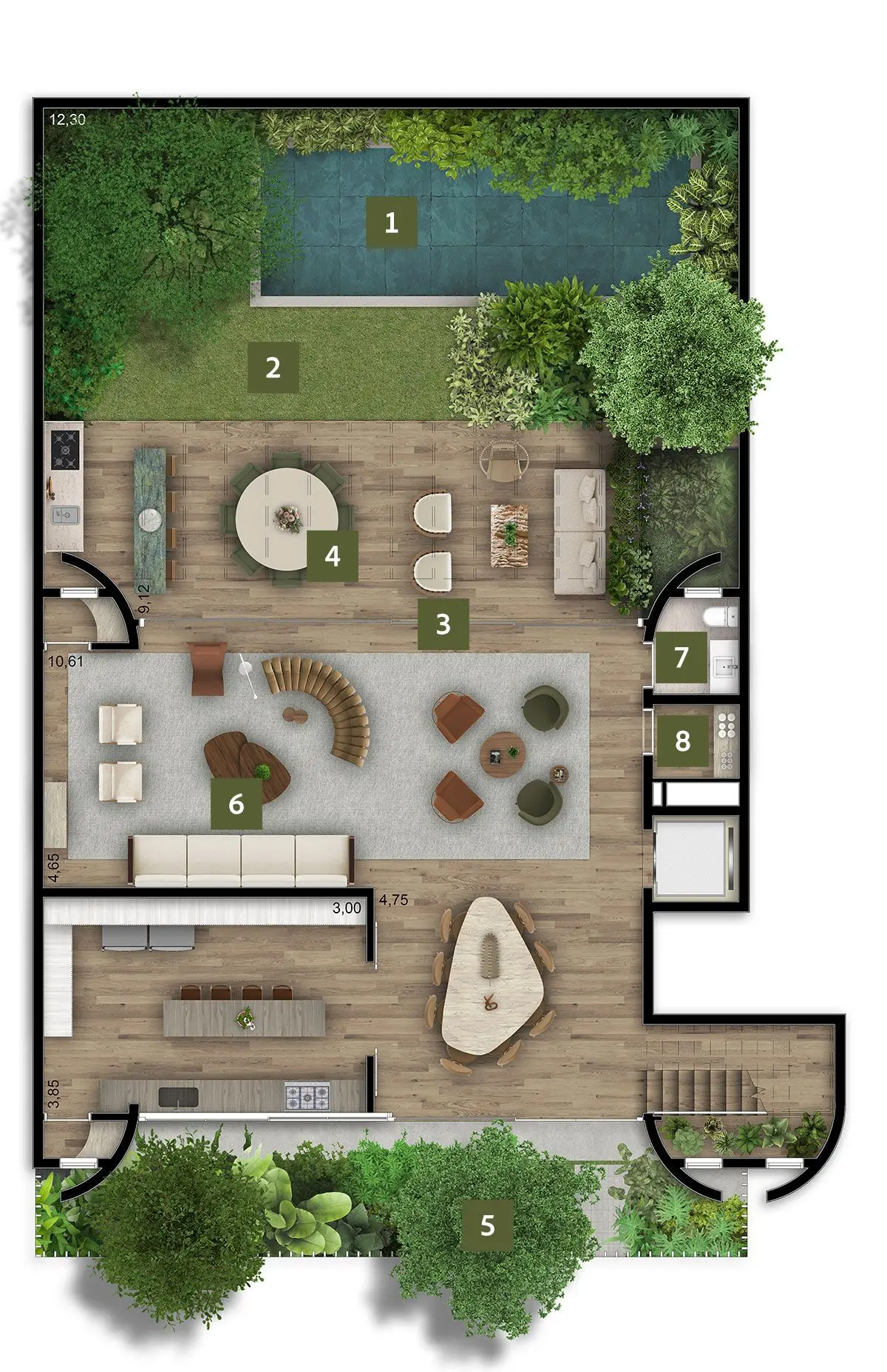 RELVA Alto de Pinheiros - Planta Planta Térreo da Casa 06