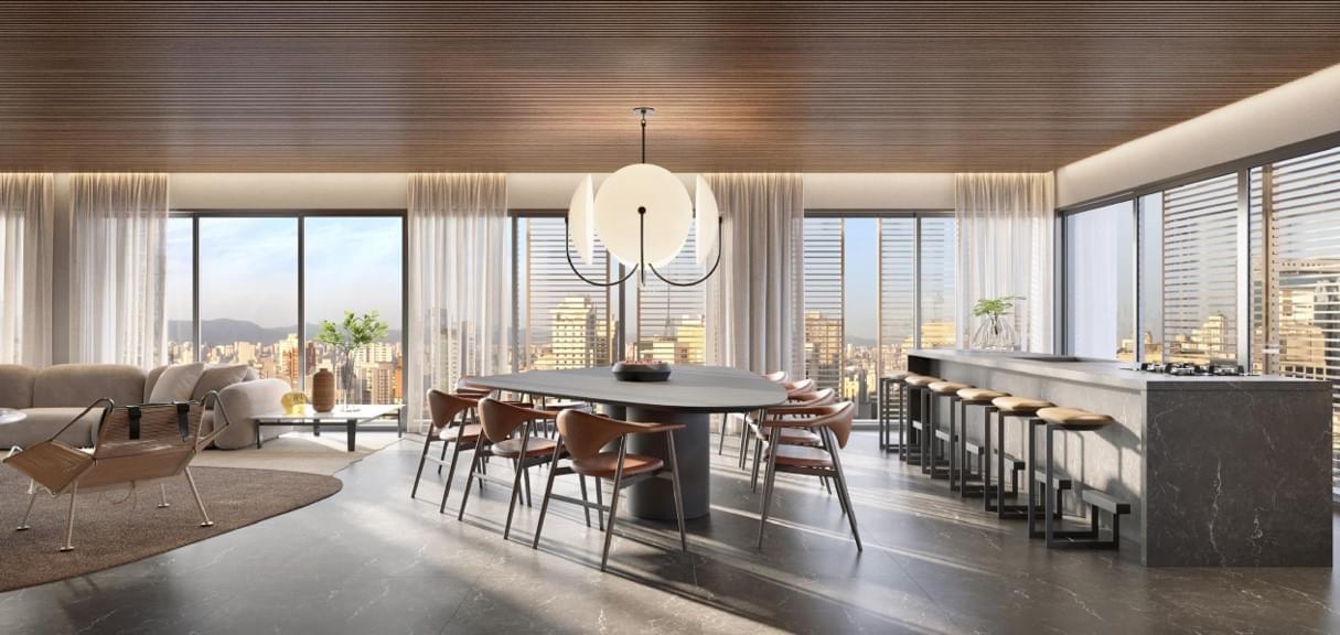 Sala de Estar Apliada e Integrada ao Terraço - AYYA Jardins