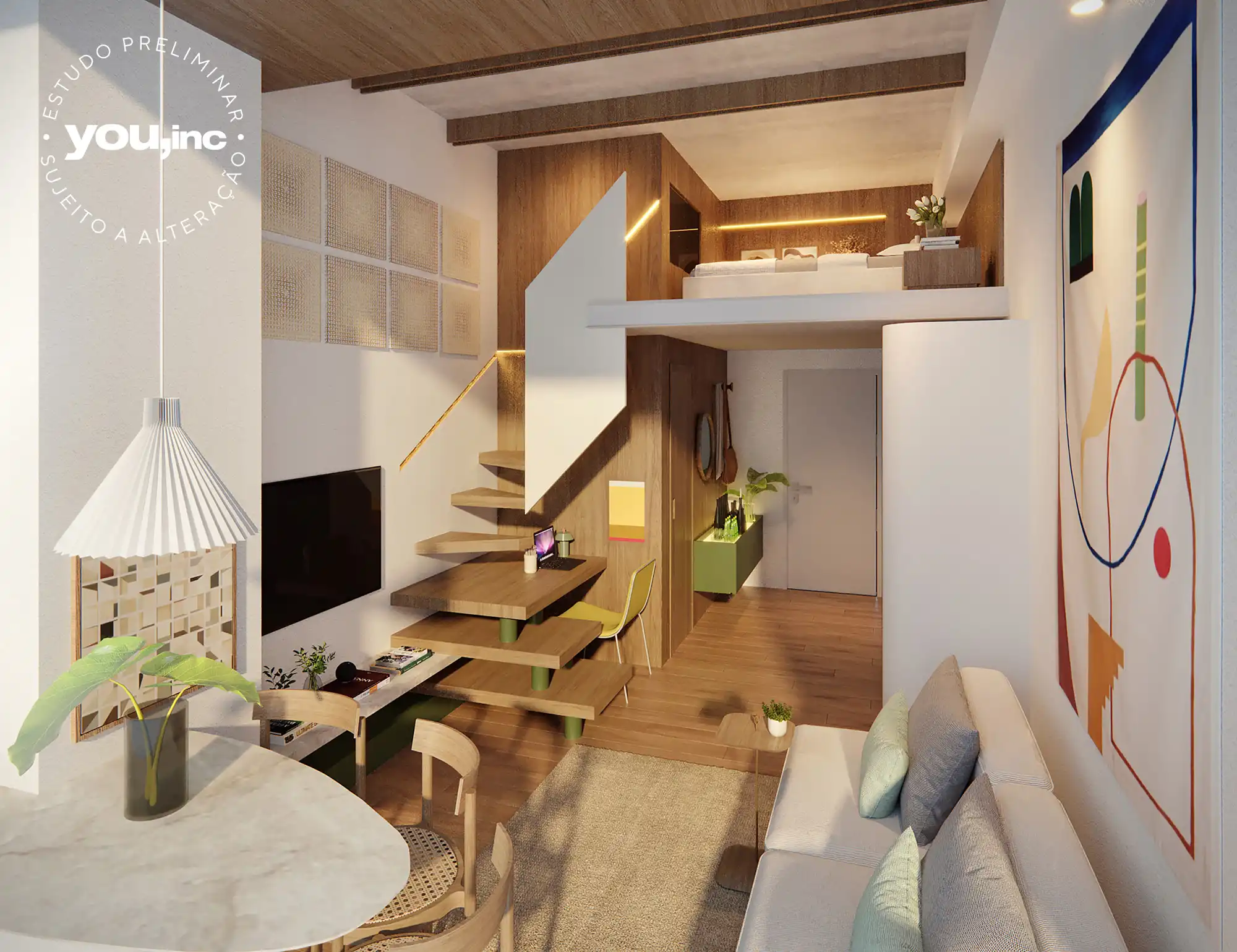 Studio + com pé direito de 3,70m - BARÔ Higienópolis
