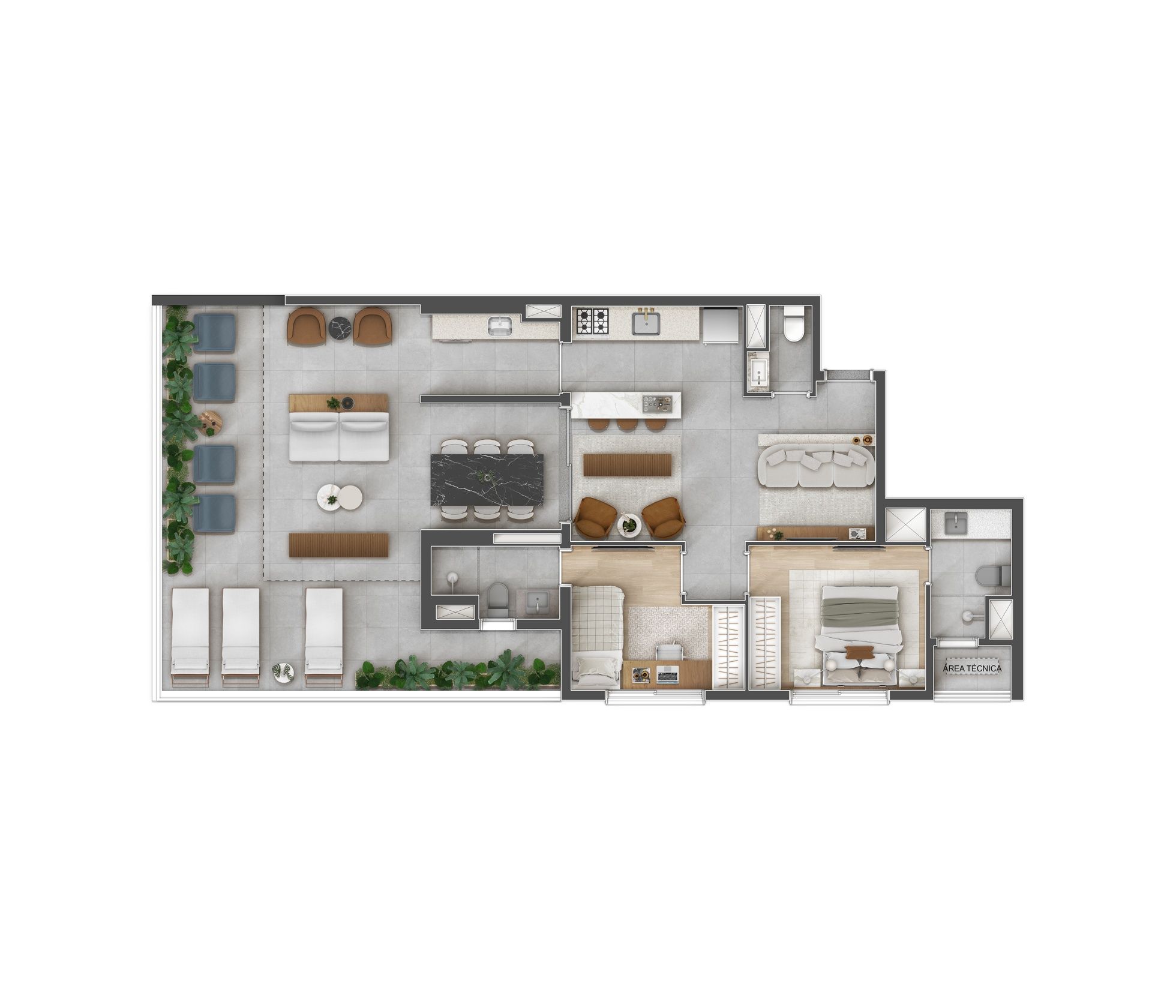 VITACON João Ramalho - Planta Uphouse de 110 m²