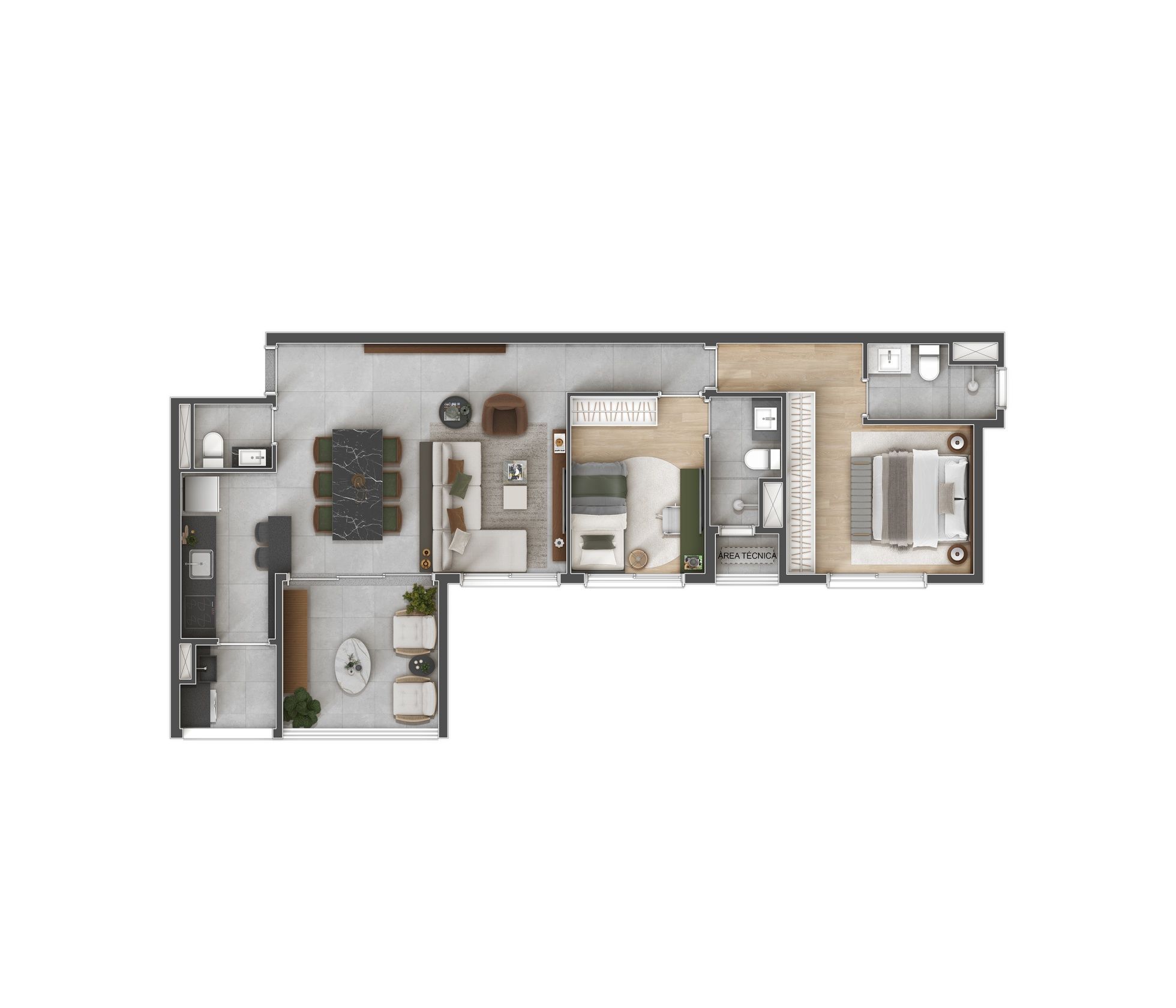 VITACON João Ramalho - Planta Planta de 82 m²