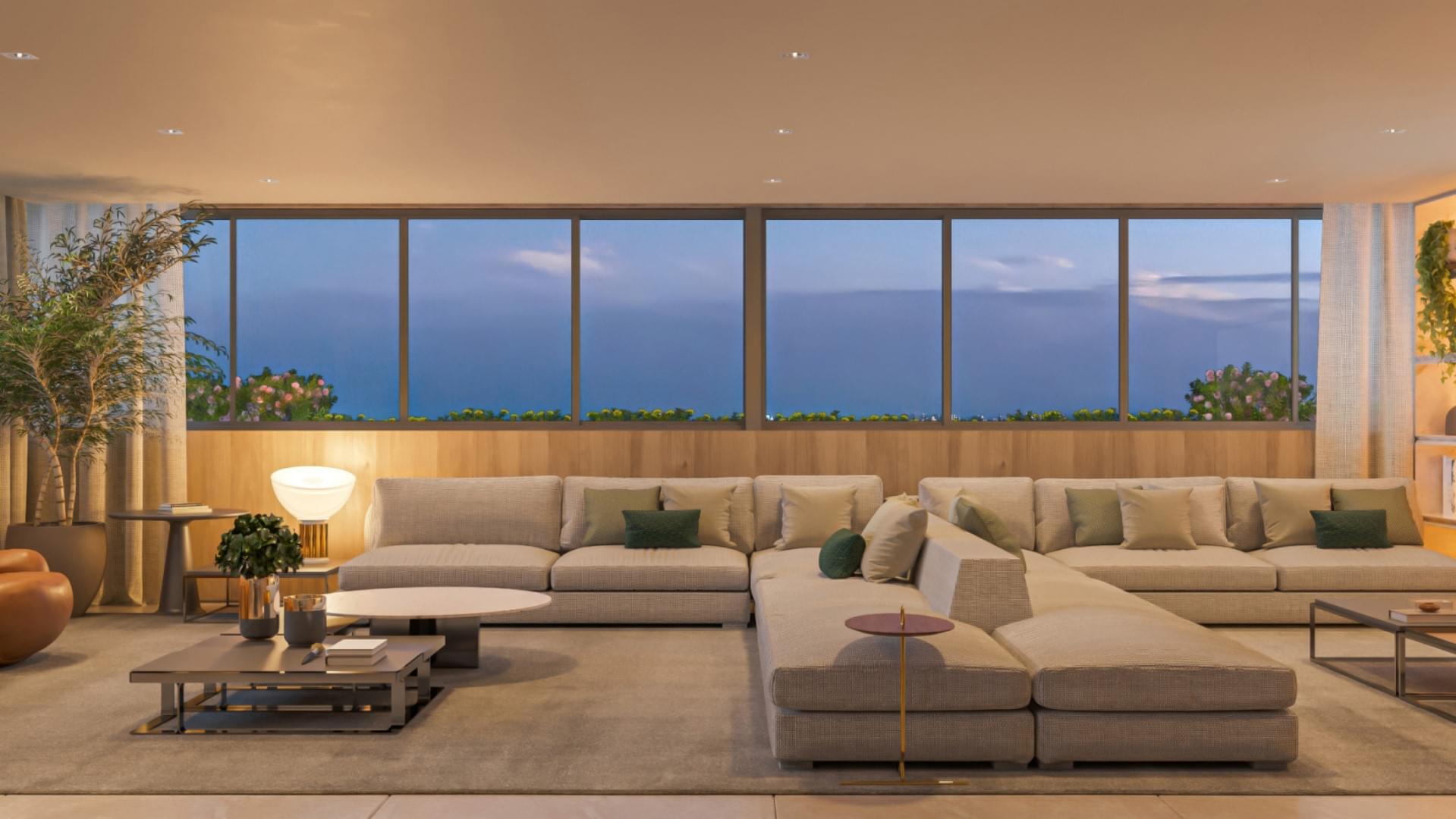 BOSQUE Vila Nova - Lançamento - Rua Domingos Fernandes - Living do Apartamento Penthouse de 430m²
