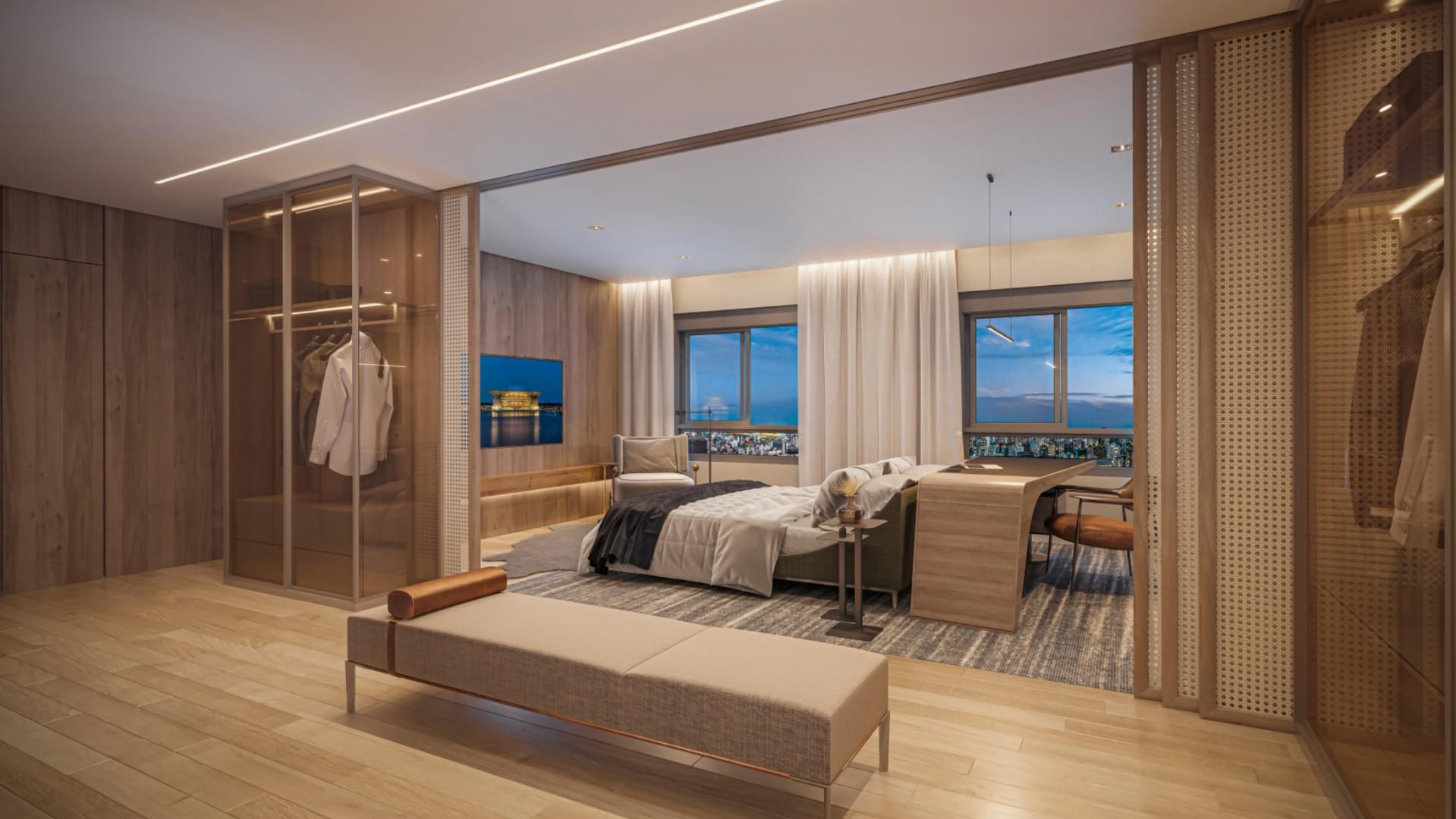 BOSQUE Vila Nova - Lançamento - Rua Domingos Fernandes - Suíte Master Ampliada do Apartamento de 230m²