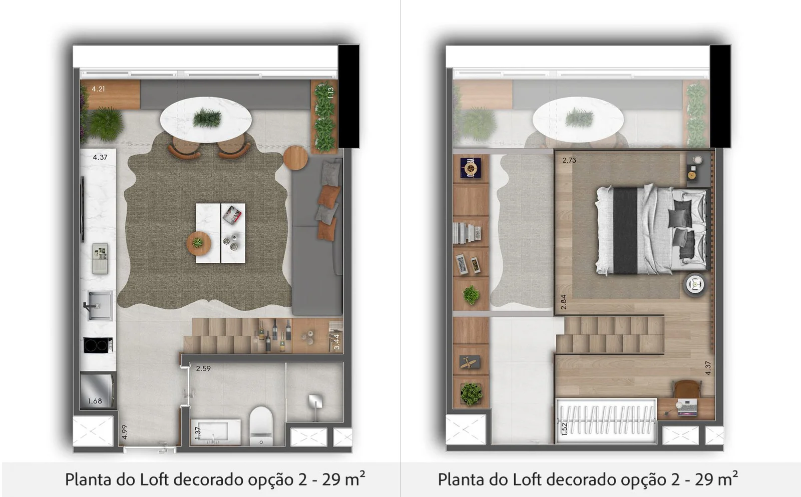 Cardoso 432 - Planta Loft 2 - Planta de 29 m²