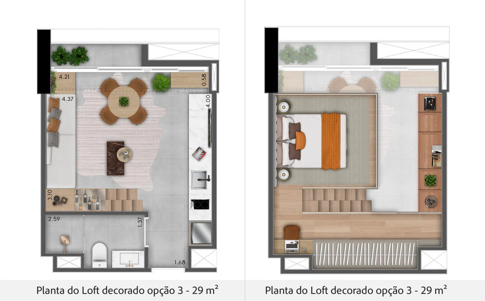 Cardoso 432 - Planta Loft 3 - Planta de 29 m²