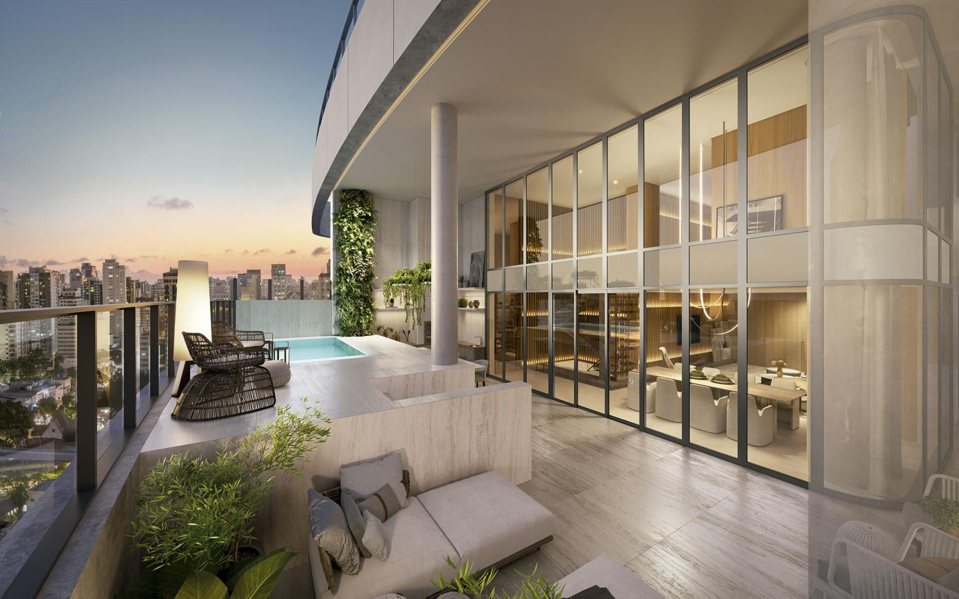 Parque Global - PG Residences - Terraço da Cobertura Penthouse de 311m²