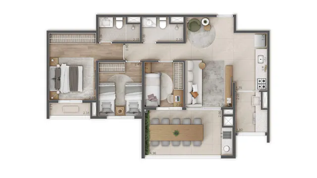 Raízes L’Avenir - Vila Prudente - Lançamento - Mitre - Apartamento de 82 m²