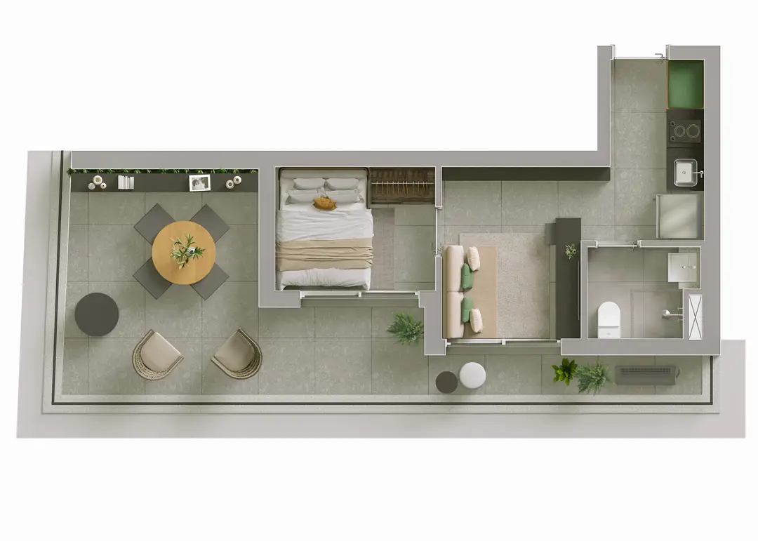 Vitacon Maestro Cardim - Planta Planta de 45m²