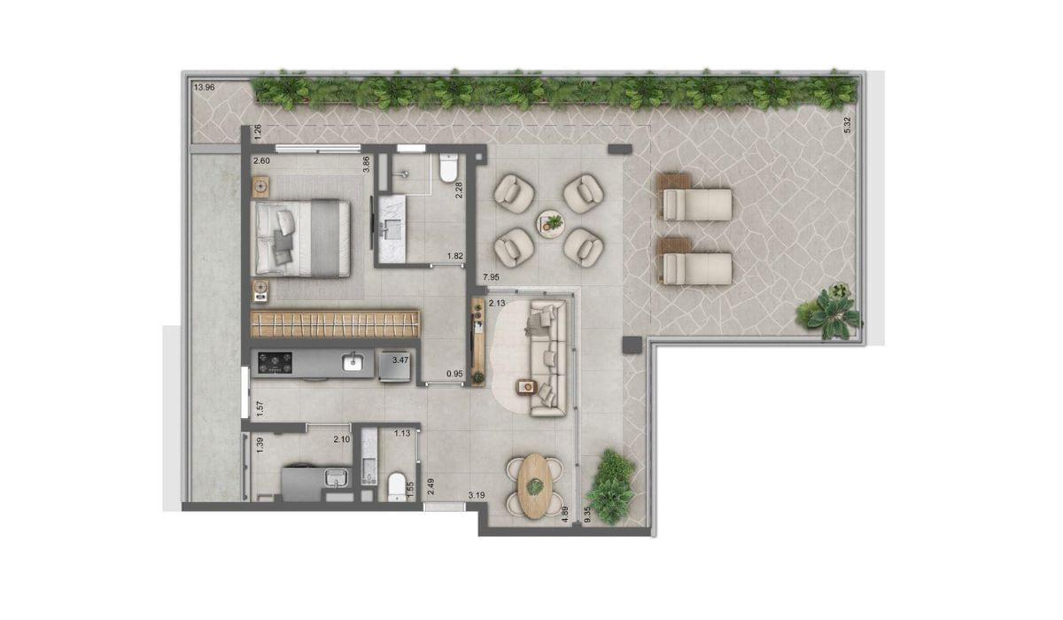 JOYA Jardins - Planta Planta de 110m²