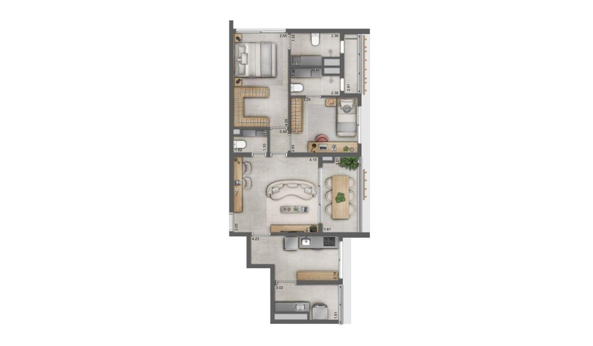 JOYA Jardins - Planta Planta de 78m²