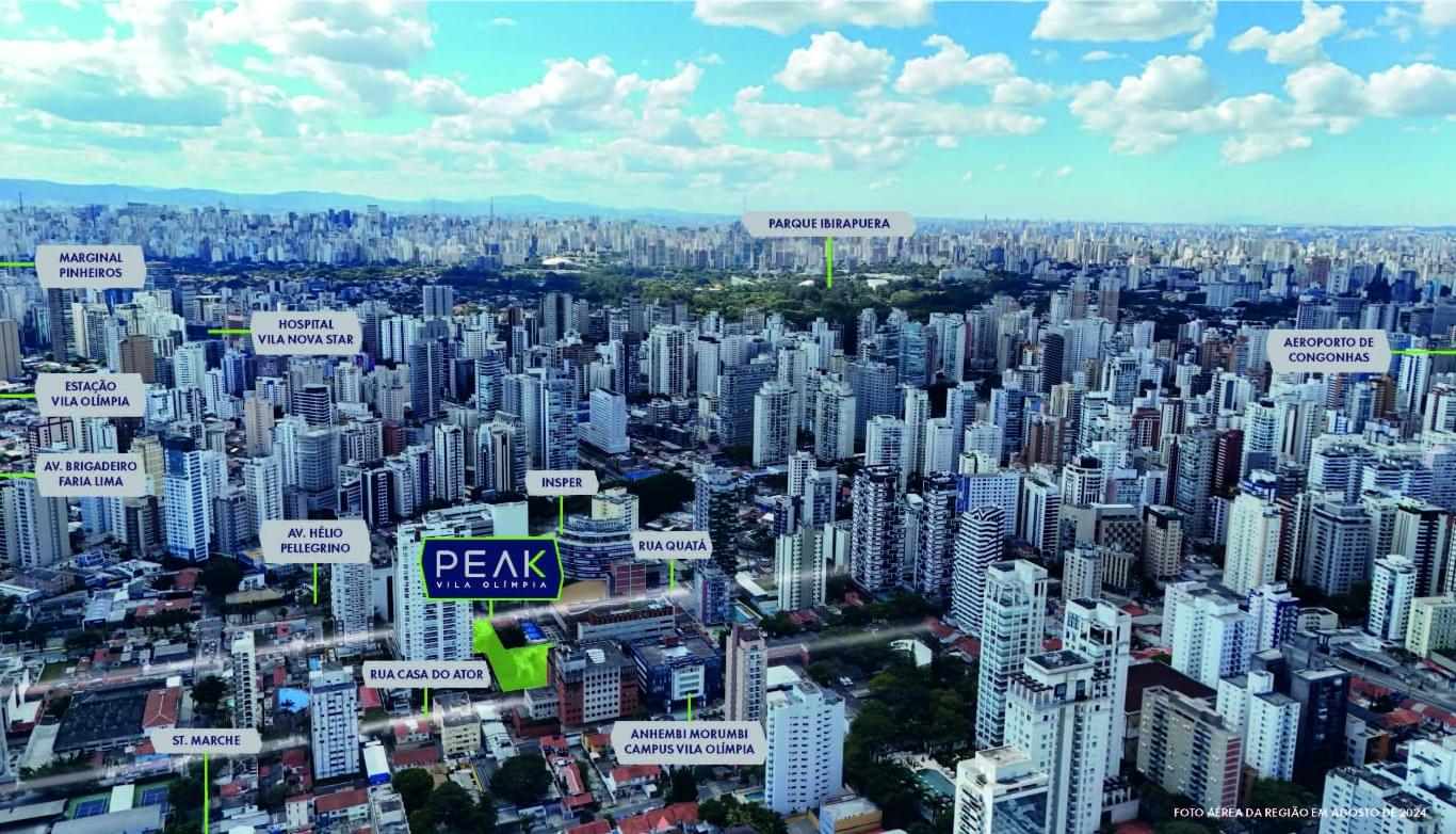 PEAK Vila Olímpia - Lançamento - Econ - Rua Quatá - Vila Olímpia - Mapa da Região