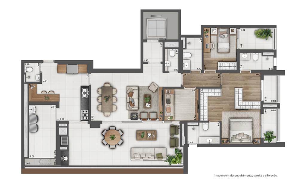 ARIZONA 1002 - Lançamento - Even - Rua Arizona - Brooklin - Apartamento - Planta de 171m² - 2 Suítes