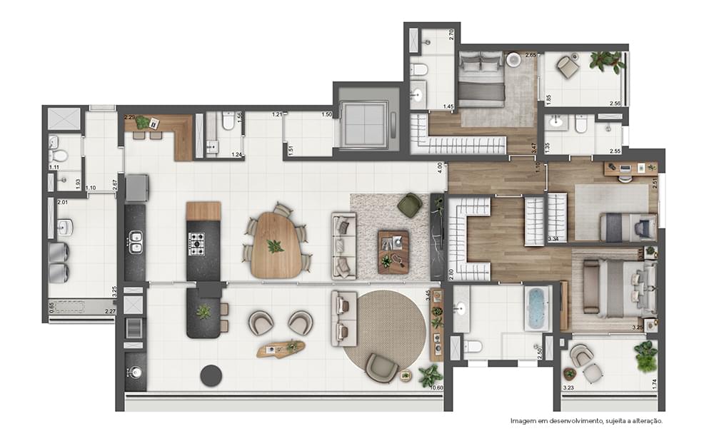 ARIZONA 1002 - Lançamento - Even - Rua Arizona - Brooklin - Apartamento - Planta de 202m² - 3 Suítes (Decorado)