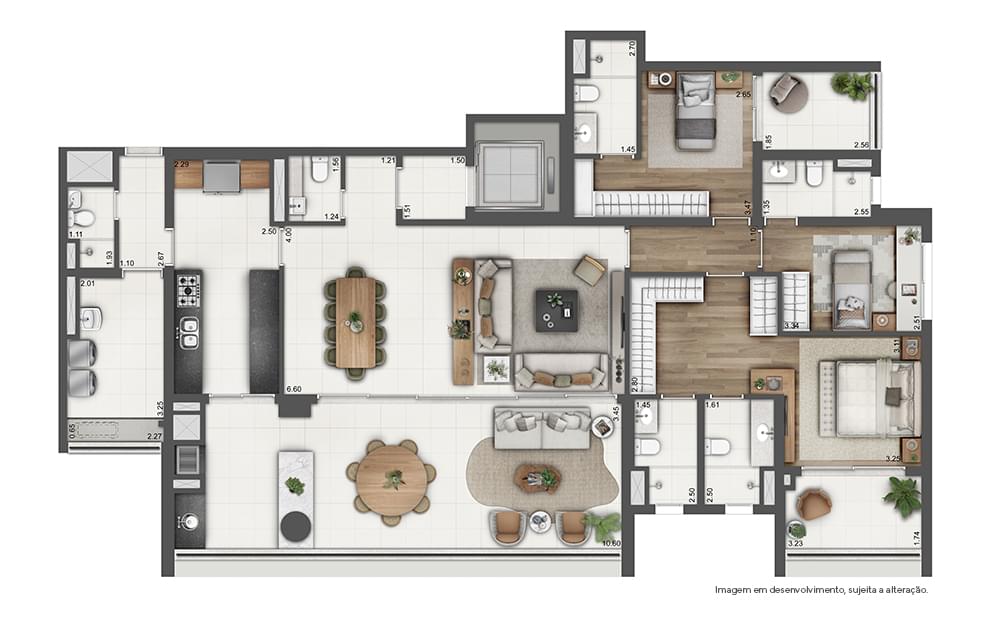 ARIZONA 1002 - Lançamento - Even - Rua Arizona - Brooklin - Apartamento - Planta de 202m² - 3 Suítes