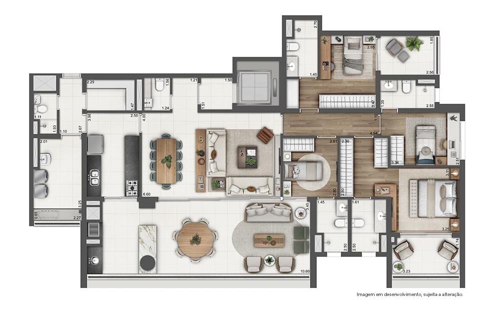 ARIZONA 1002 - Lançamento - Even - Rua Arizona - Brooklin - Apartamento - Planta de 202m² - 4 Suítes