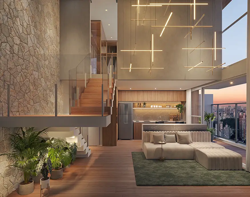 THE ROSE Collection - Lançamento - Trisul - Rua Domingos de Moraes - Vila Mariana - Apartamento - Studio Duplex - Planta de 84m²