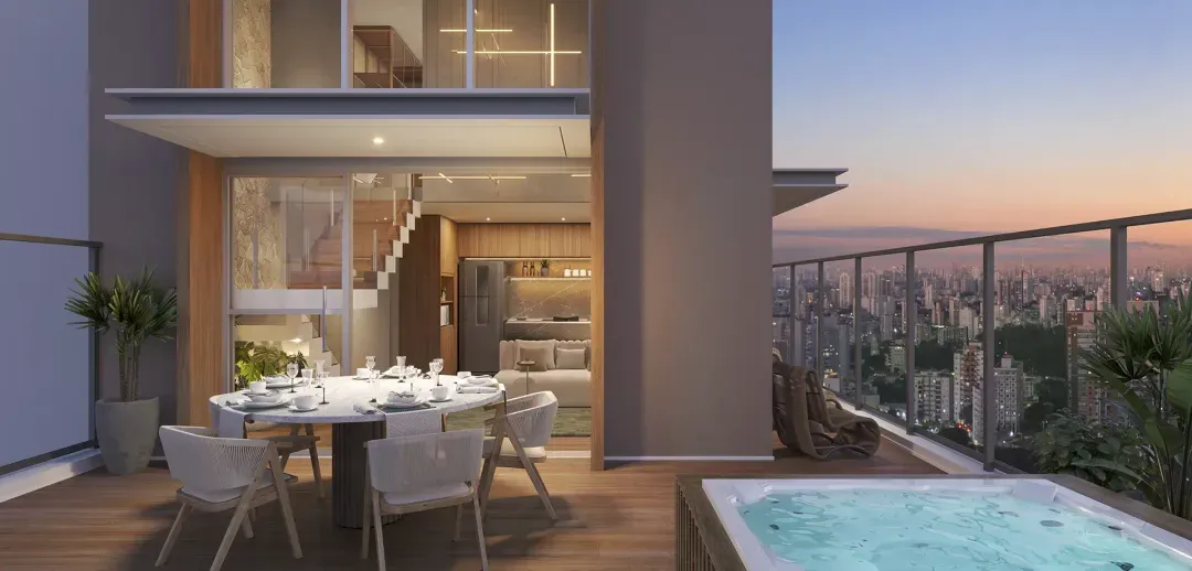 THE ROSE Collection - Lançamento - Trisul - Rua Domingos de Moraes - Vila Mariana - Apartamento - Studio Duplex - Terraço - Planta de 84m²