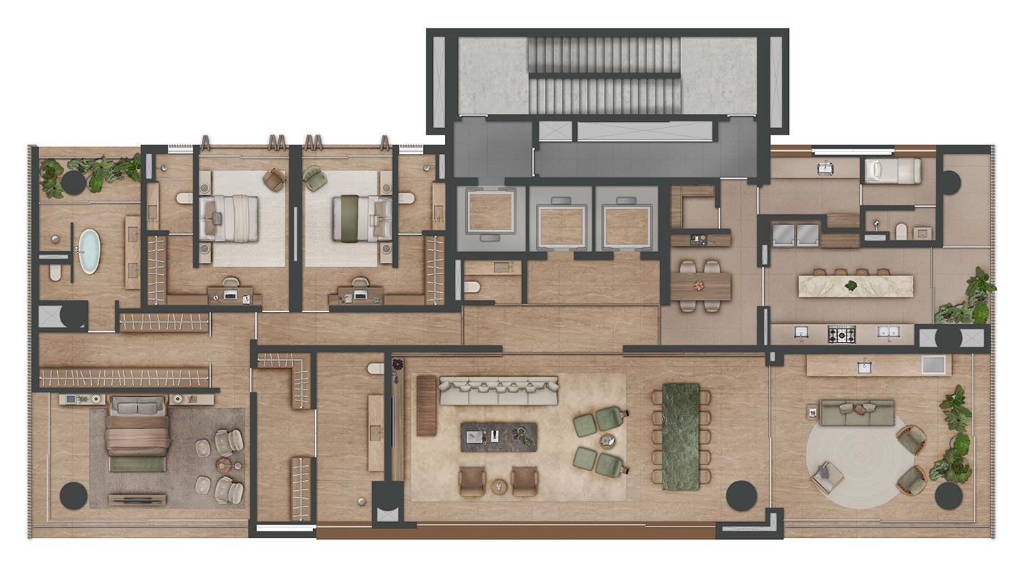PINNA 5109 - Planta 372m² - 3 Suítes