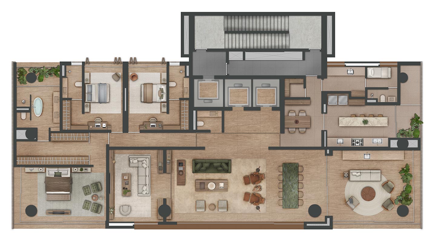 PINNA 5109 - Planta 372m² - Sala Ampliada