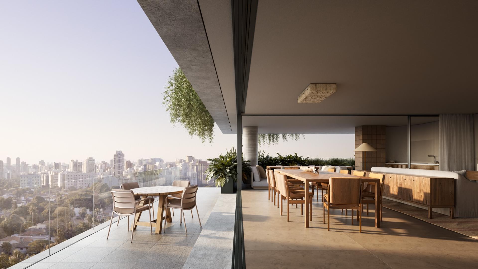 SERENA Jardins - Em obras - Rua da Consolação - Jardins - LIV Inc - Apartamento - Residência Garden de 379m² - Living e Varanda