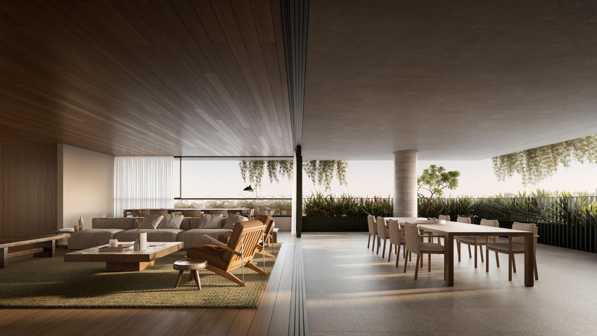 SERENA Jardins - Em obras - Rua da Consolação - Jardins - LIV Inc - Apartamento - Residência Tipo de 278m² - Living e Varanda Estendida