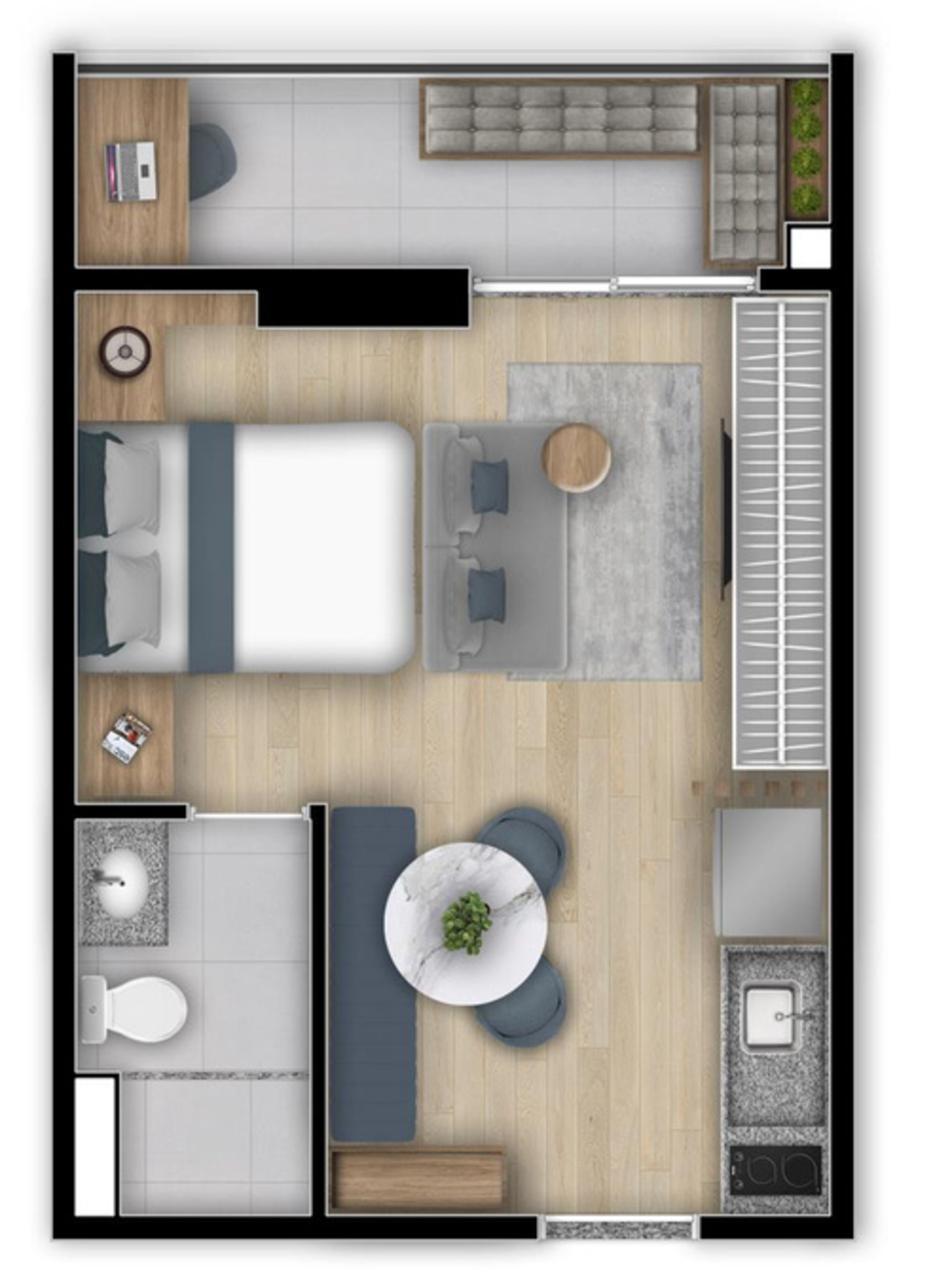 Sublime Pompeia - Planta Planta de 28m²
