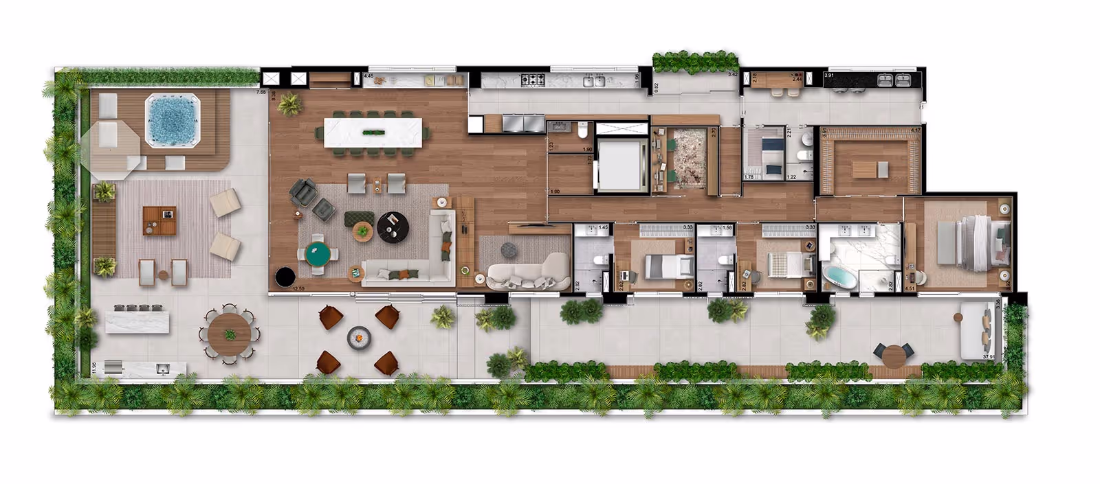 Albero Itaim - Planta Planta Garden de 468m²