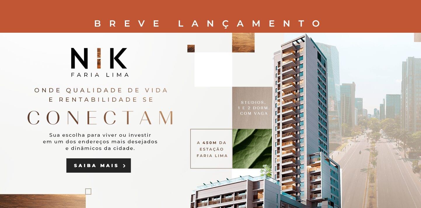 NIK Faria Lima - Lançamento - Planik - Rua Cunha Gago - Pinheiros - Banner