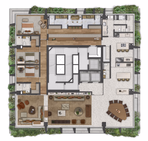Allard Oscar Freire - Planta Planta TIPO de 430m²
