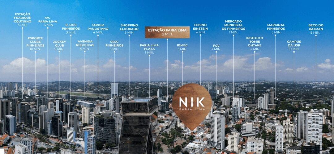 Região da Faria Lima - NIK Faria Lima - Lançamento - Planik - Rua Cunha Gago - Pinheiros