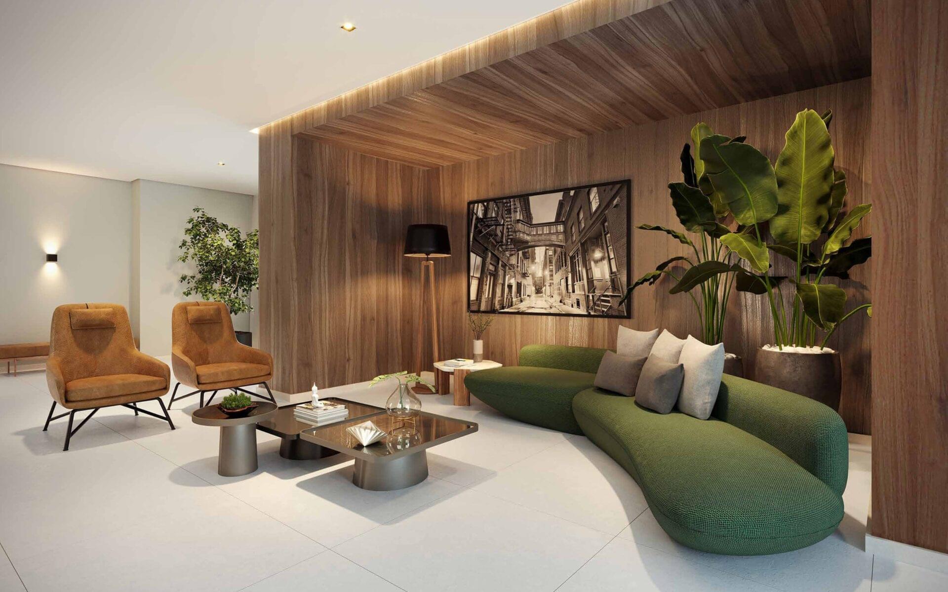 Lobby - Haus Mitre Station Brooklin - Lançamento - Mitre - Av. Roque Petroni Junior - Brooklin