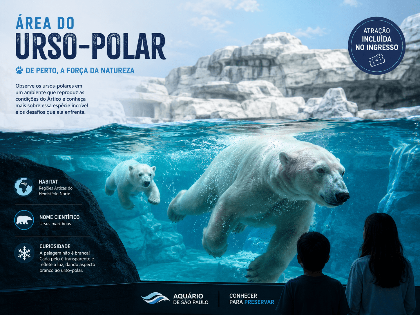 Guia Completo Do Aquário De São Paulo – Ingressos, Horários E Tudo O Que Você Precisa Saber! 6 Área Do Urso-Polar, Atração Incluída No Ingresso Do Aquário De São Paulo