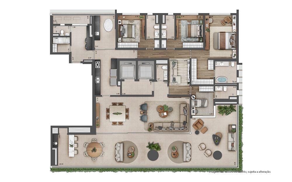 CASA Madalena - Lançamento - Even - Rua Harmonia - Vila Madalena - Apartamento de 4 Suítes - Planta de 355m²