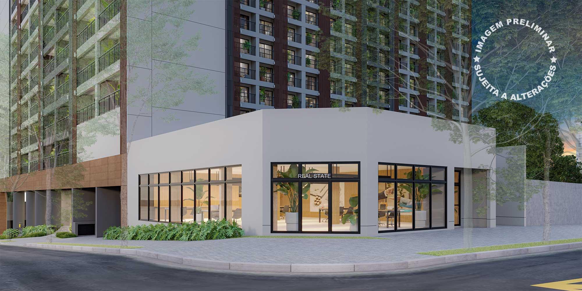 Fachada Loja - SP 360° Smart Living by Eztec