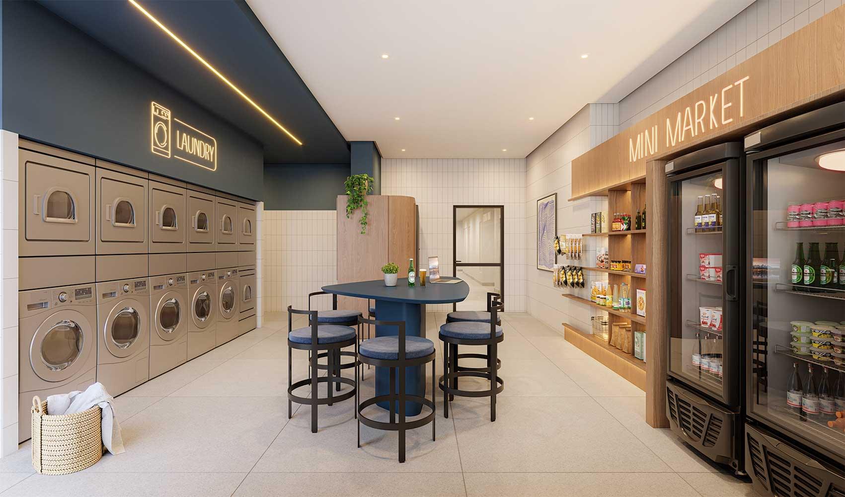 Lavanderia e Minimarket - SP 360° Smart Living by Eztec