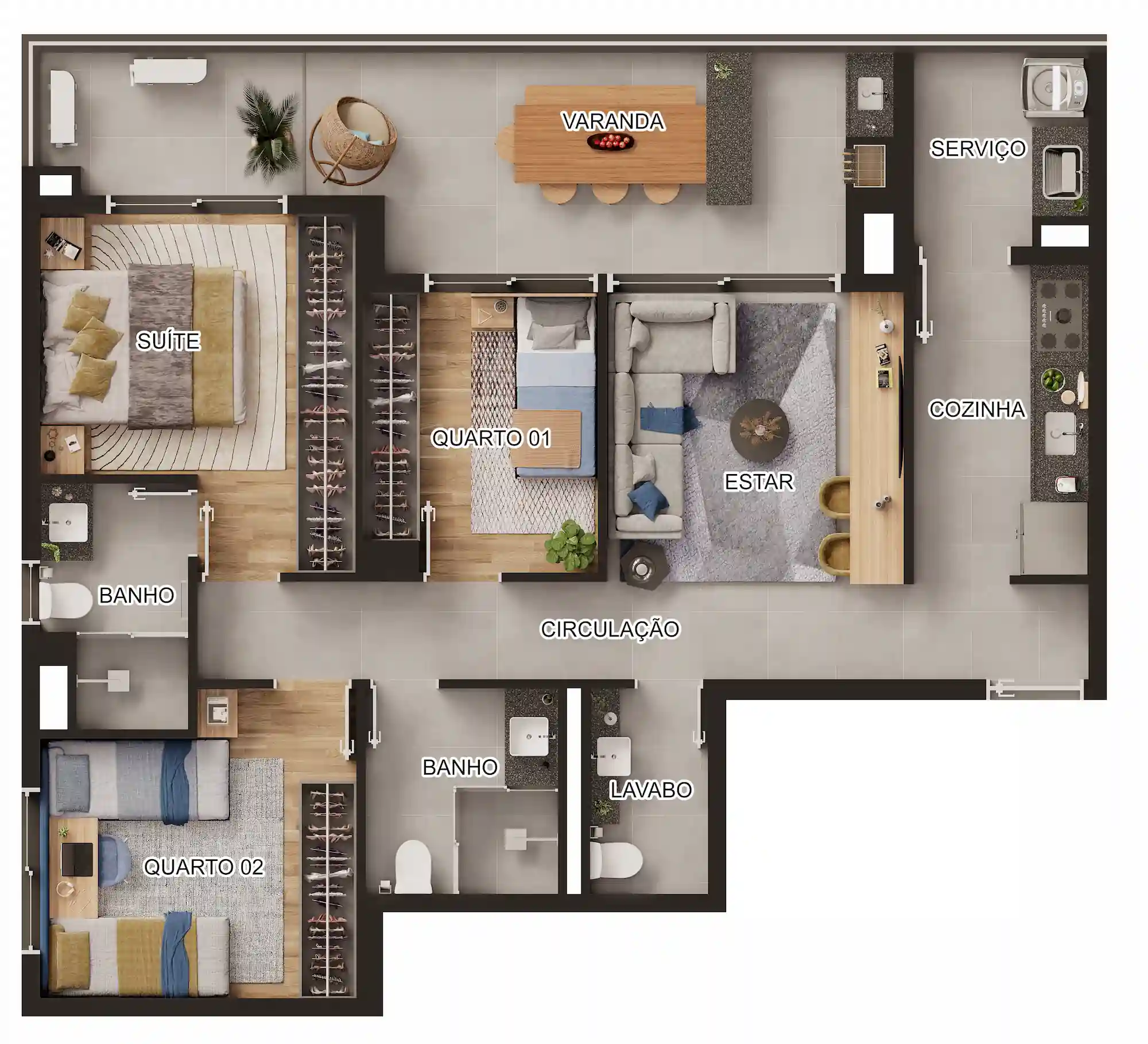 Altus Nova Klabin - Planta Planta de 93m²