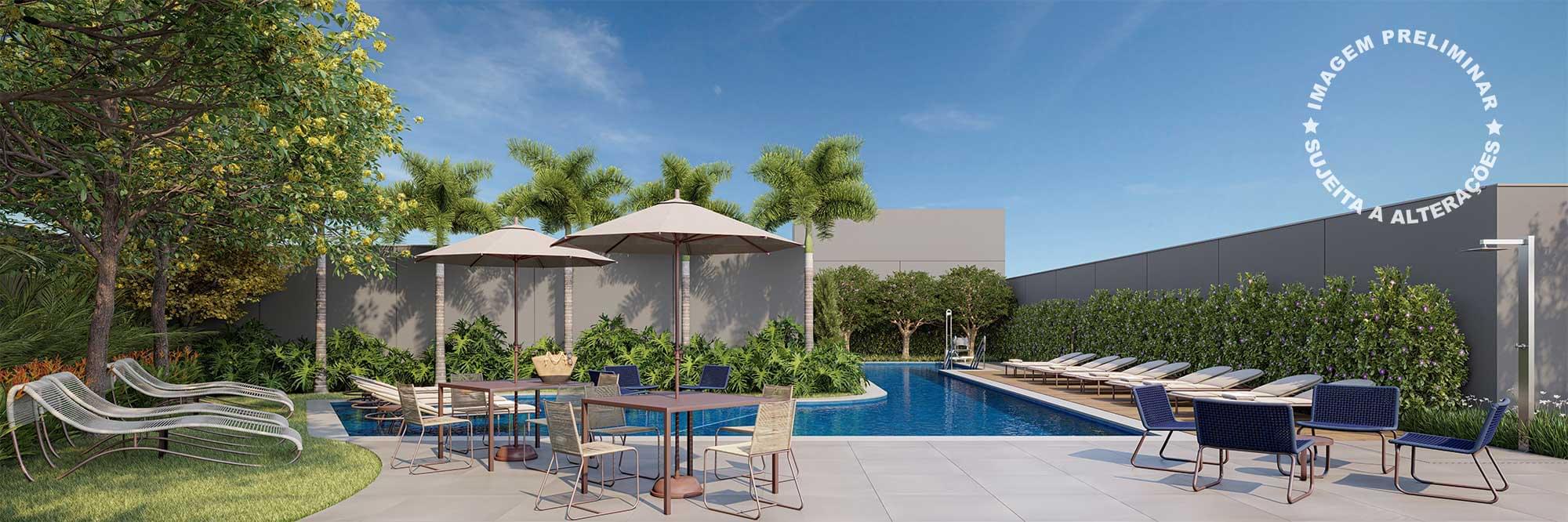 Solarium e Deck Molhado - SP 360° Smart Living by Eztec