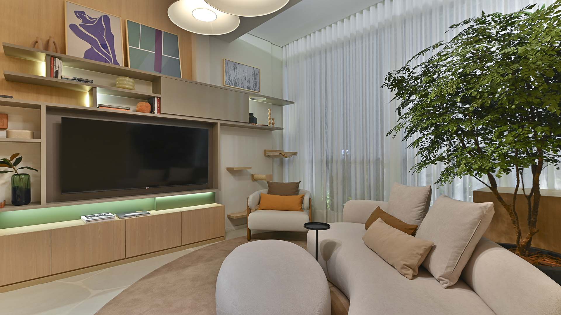 Studio decorado 41,09m² privativos, com pé-direito de 3,90m - Foto 4