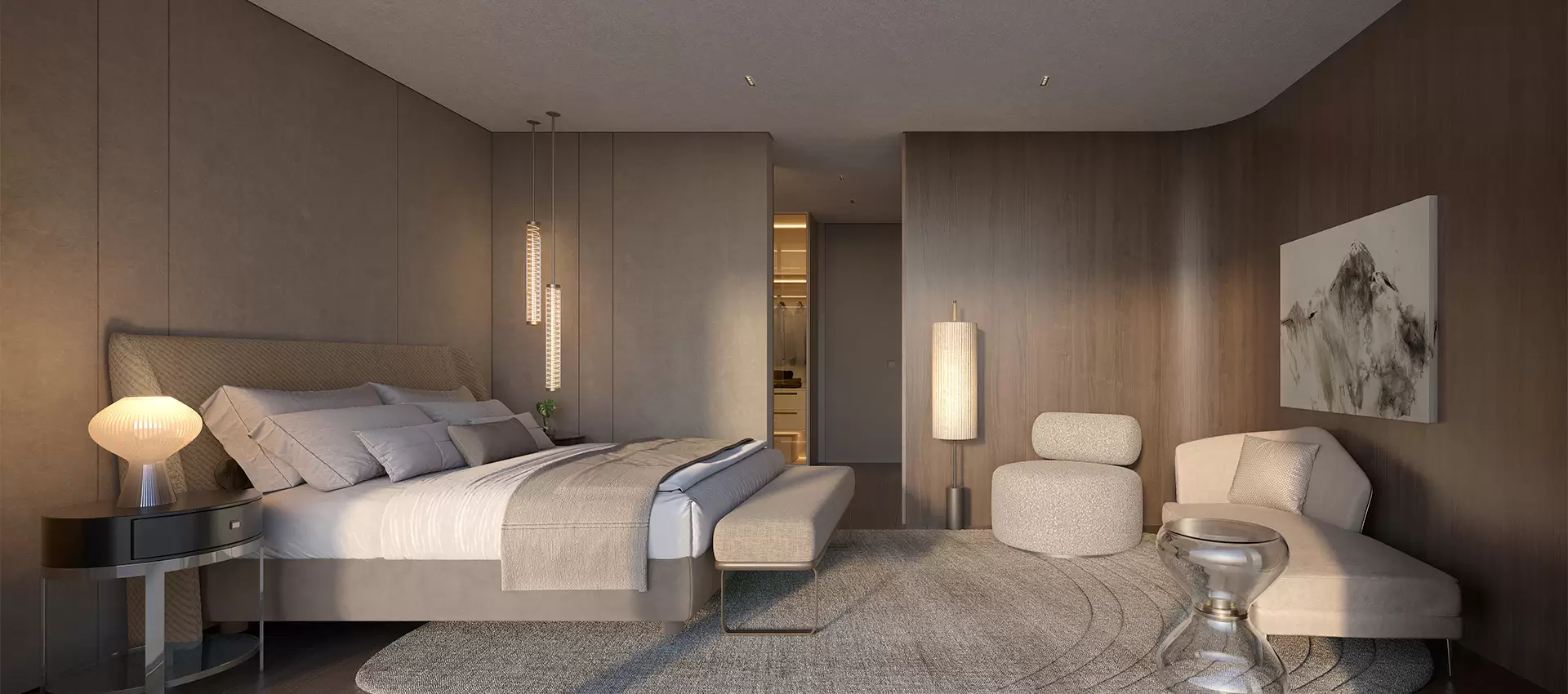 Suíte Master do Duplex de 310m² - Altitude Jardins por Artefacto - Lançamento - Jardins - Alameda Jaú - REM