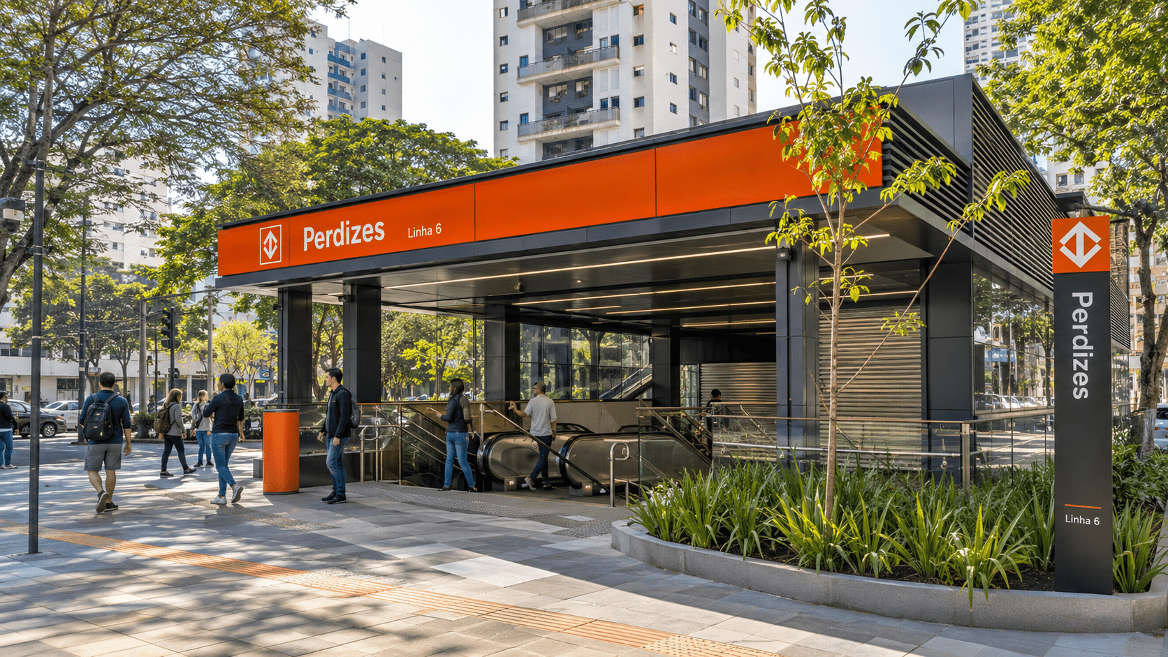 Estação Perdizes Da Linha 6-Laranja Do Metrô De São Paulo, Que Será Inaugurada Em 2026 (Imagem Gerada Por Ia)