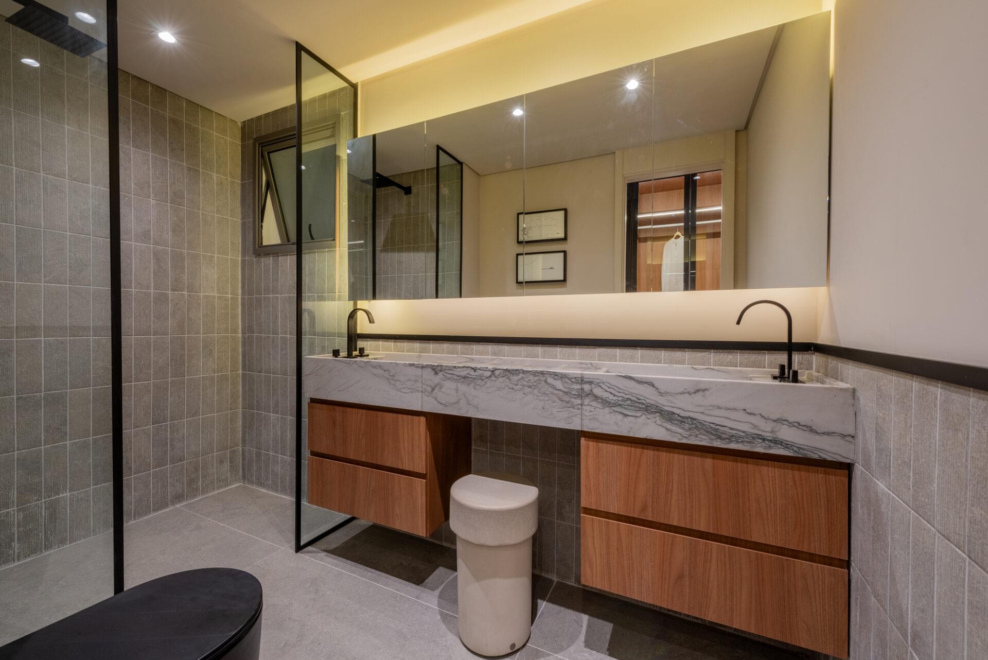 Auge Resort Tatuapé by Diálogo - Residences - Apartamento Decorado de 140m² - Banheiro da Suíte Principal