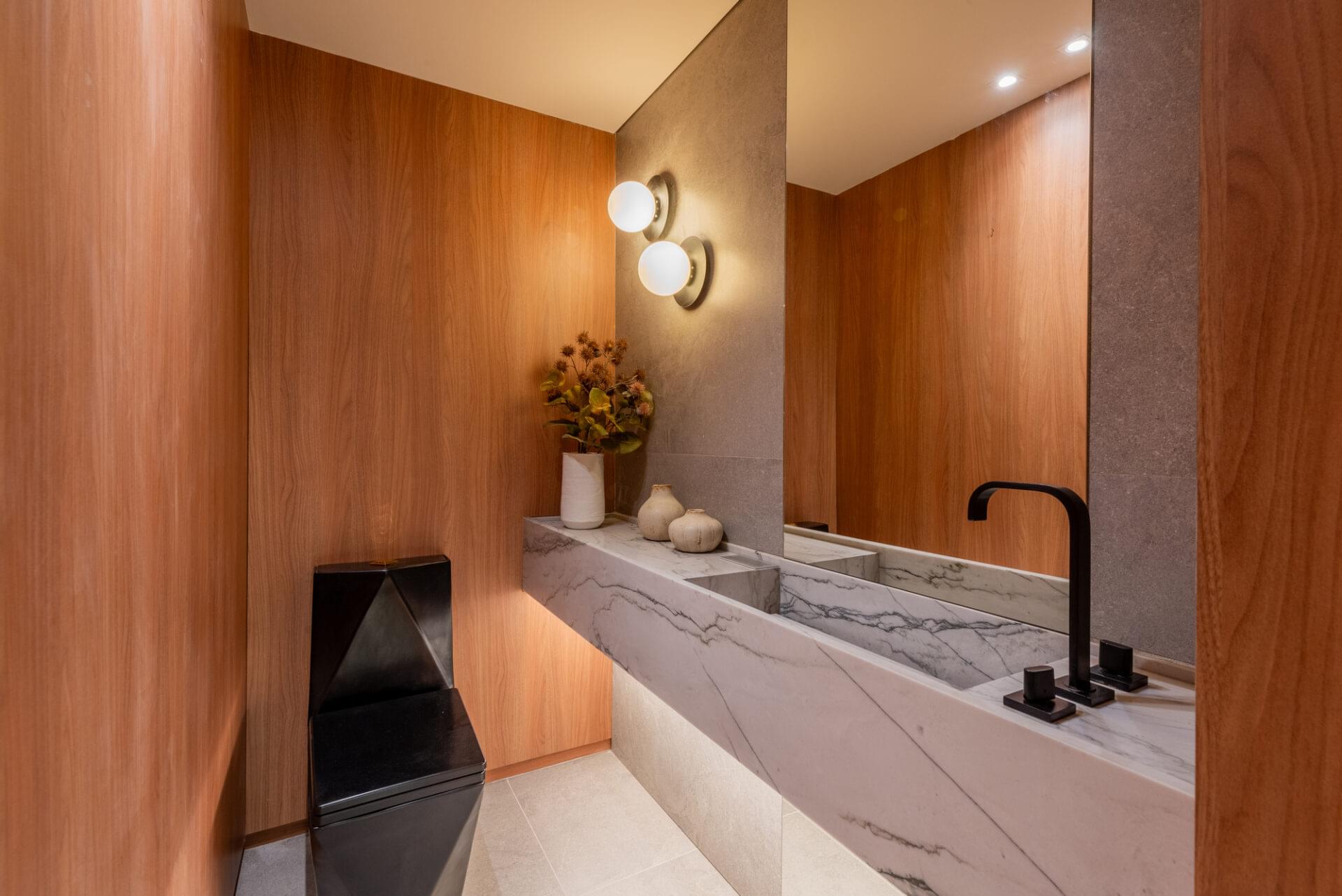 Auge Resort Tatuapé by Diálogo - Residences - Apartamento Decorado de 140m² - Lavabo