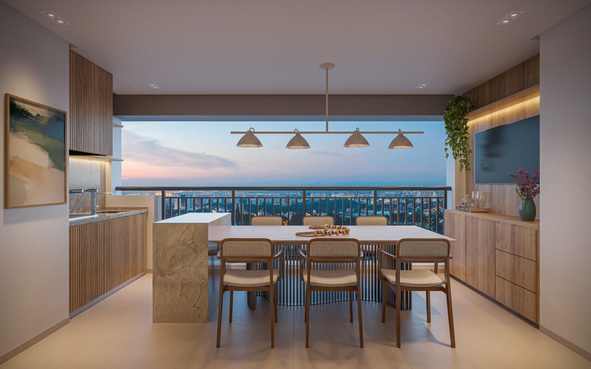 Auge Resort Tatuapé by Diálogo - Residences - Apartamento de 96m² - Terraço Gourmet