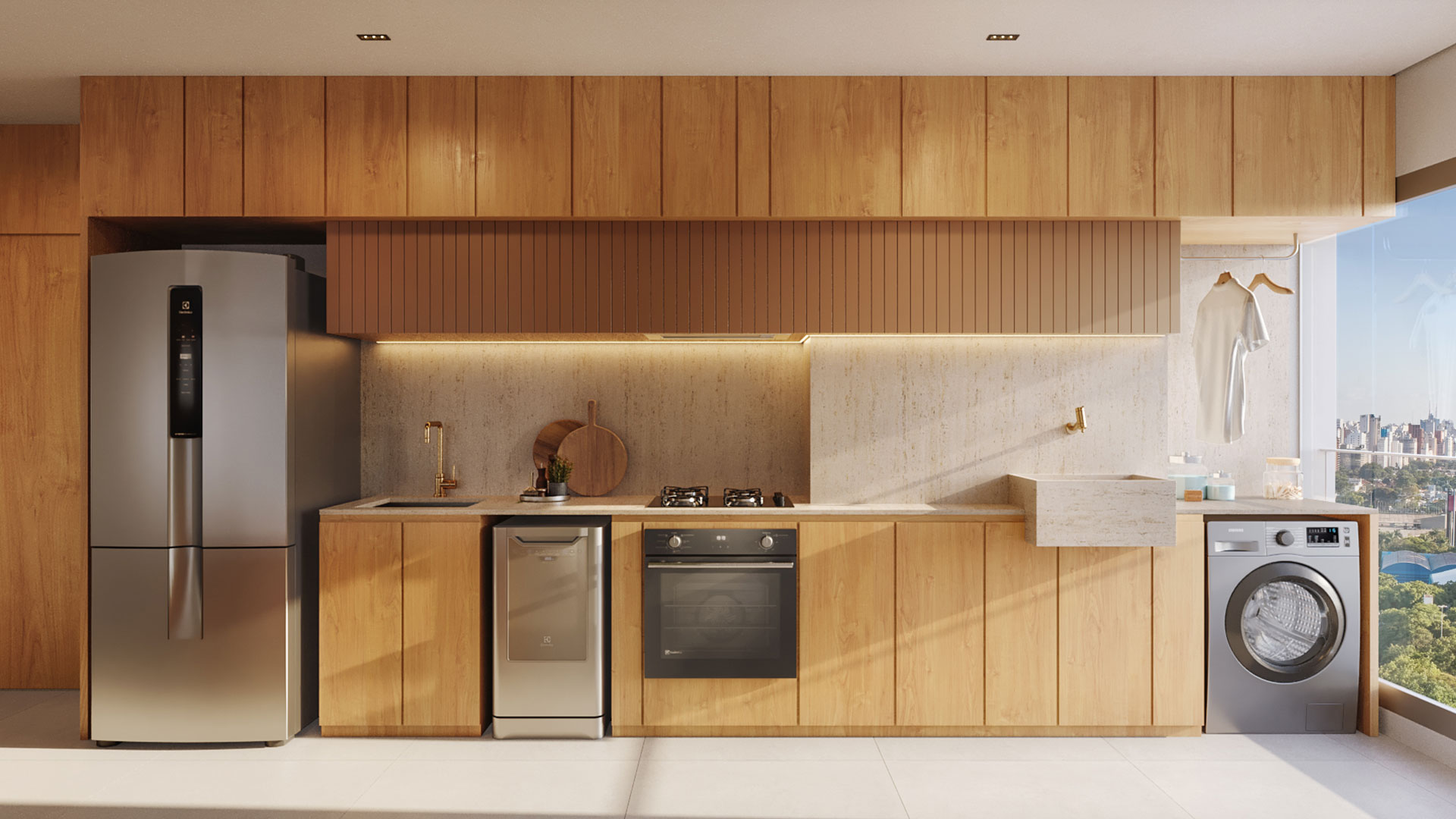 Apartamento com Cozinha Integrada do AETERNA Paulista