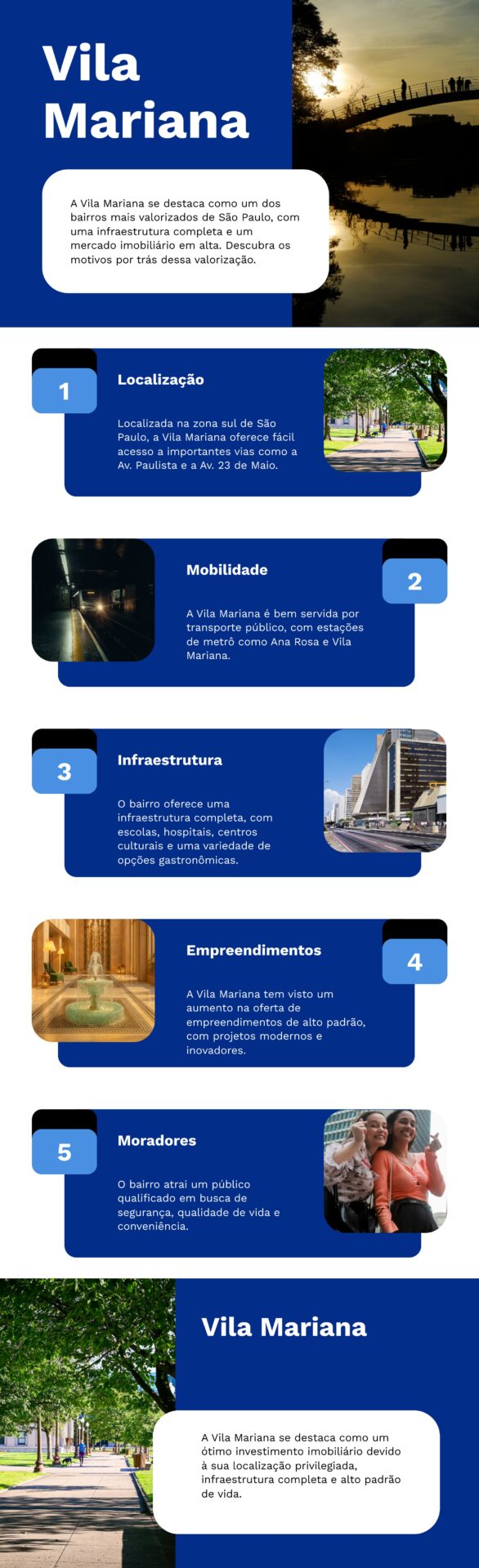 Infográfico Visual Apresenta Os Principais Diferenciais Do Bairro Vila Mariana Em São Paulo, Incluindo Localização Estratégica, Mobilidade, Infraestrutura, Empreendimentos De Alto Padrão E Perfil Dos Moradores.